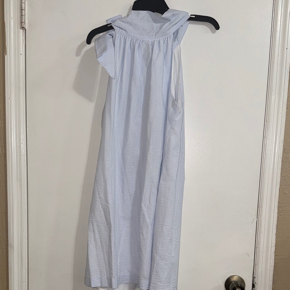 Elegant Light Blue Halter Dress - Picture 3 of 3